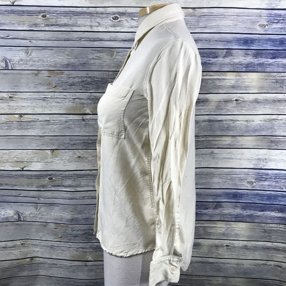 Talula Womens button down shirt Cream Collared - Picture 7 of 8